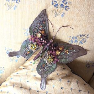 Katherine collection velvet beaded butterfly